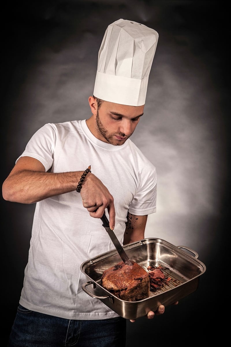 Chef cooking in a kitchen